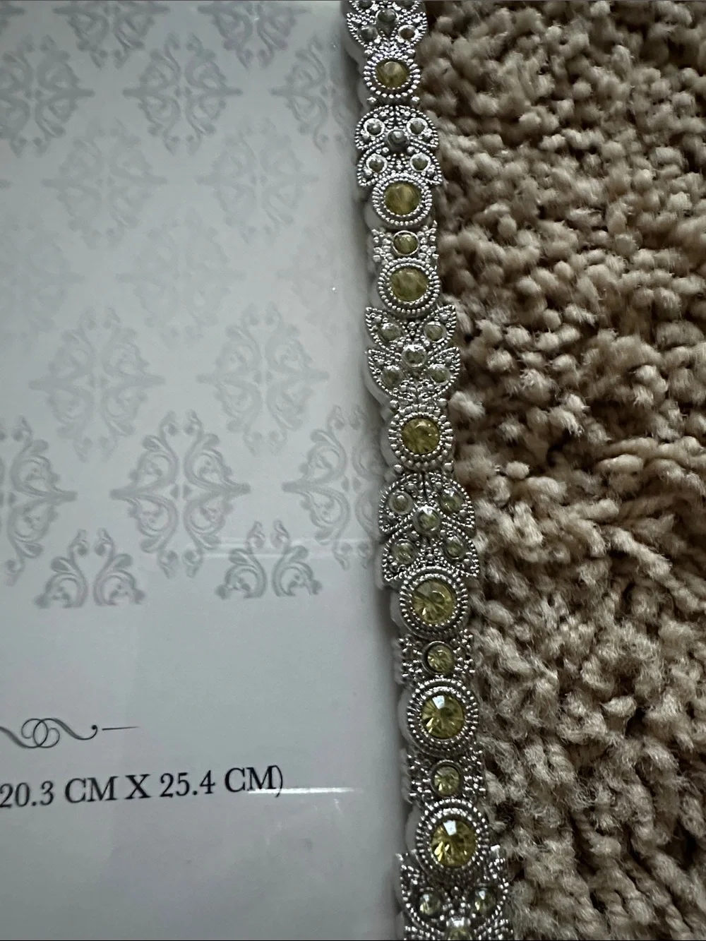 Silver and Gold Jeweled Photo Frame